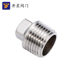 304 stainless steel external wire plug, external thread four-corner plug, internal plumbing pipe four-corner plug 4 points