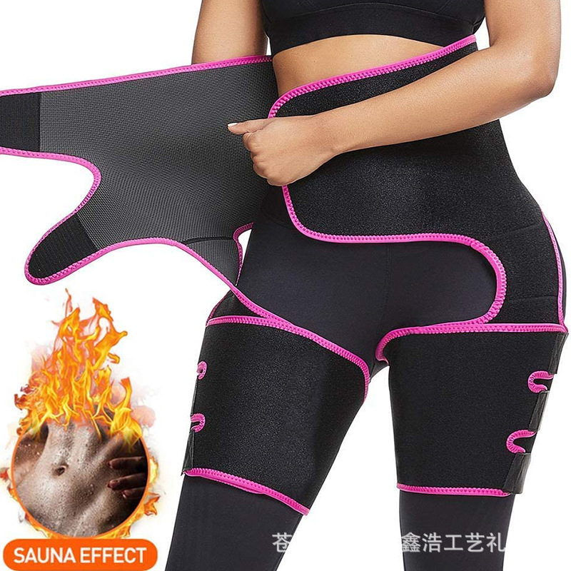 3-in-1 Waist Cincher Belt Waist and Thigh Trimmer Waist Trainer Butt Lifter Shapewear Hip Zipper Belt