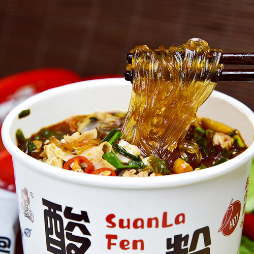 Instant Chongqing Authentic Hot and Sour Glass Noodles, Bulk Packaging, Bagged Rice Noodles, Fast-Eating Sweet Potato Noodles, Wide Noodles, Rice Flour Noodles, Wholesale and Drop Shipping