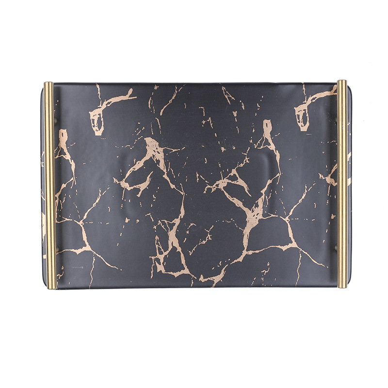 Bandeja redonda nórdica marbling pizza plato creativo japonés y coreano Hotel cuadrado placa de cerámica pan sushi placa