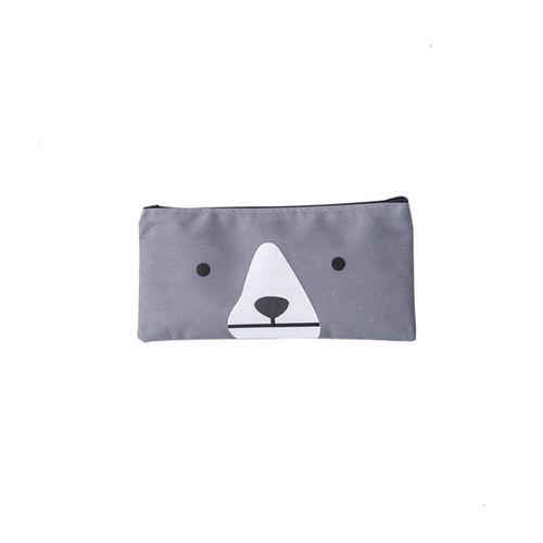Creative cartoon canvas pencil bag high quality Oxford cloth simple stationery bag student stationery pencil bag factory direct sale