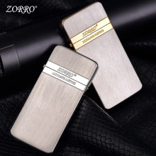 zorro佐罗煤油打火机防水密封纯铜超薄大打火机纯铜批发ZC5标志