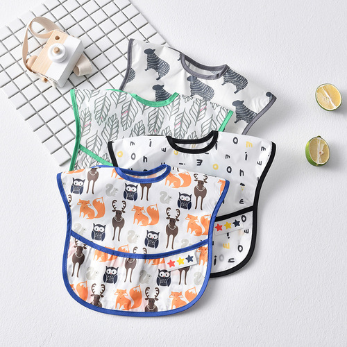 Waterproof soft bib children's waterproof coverall baby infant waterproof bib infant eating bib bib
