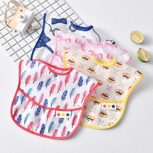 Waterproof soft bib children's waterproof coverall baby infant waterproof bib infant eating bib bib