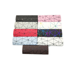 Old Flower Frame Myopia Glasses Box with Printed Logo, Leather Fashion for Men and Women, Metal Portable and Simple