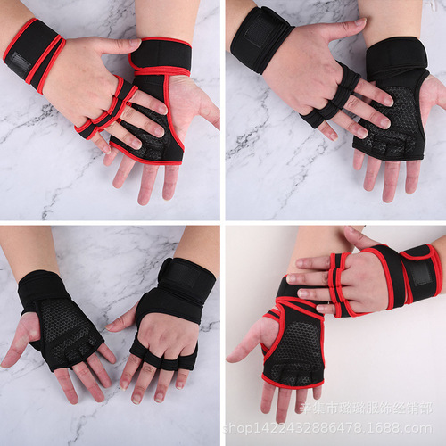Source manufacturer supplies mechanical weightlifting gloves, barbell gloves, half-finger men's wrist gloves, anti-callus fitness gloves