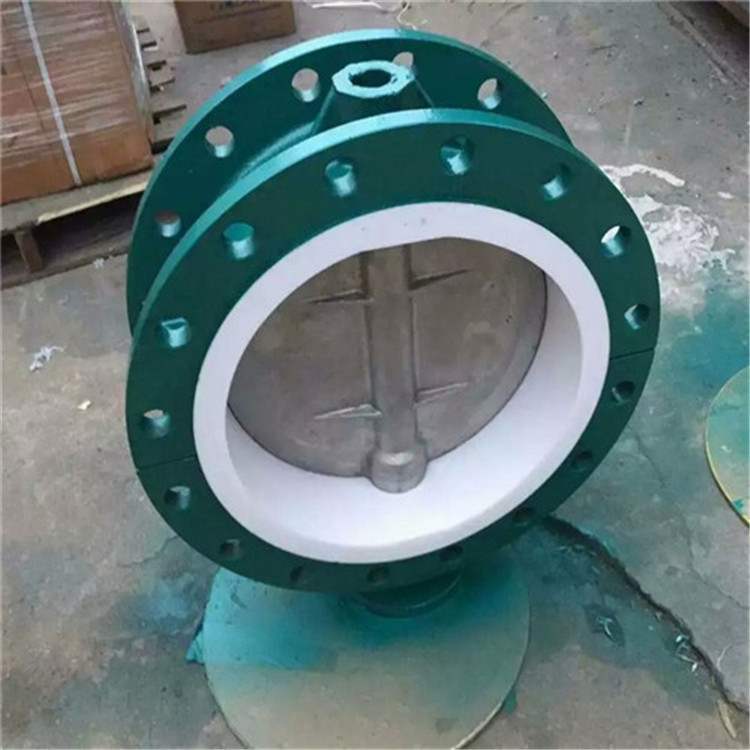 D341F46-10C   DN65涡轮对夹式蝶阀 衬氟铸钢蝶阀