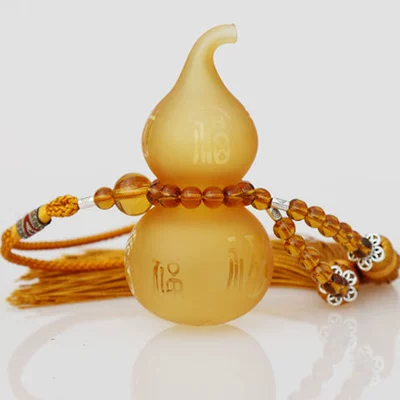 Car Pendant Glazed Perfume Gourd Creative Car Accessories Car Insurance Company Gift Factory Direct Sale (Car hanging) - classic-gourd-yellow-yellow-tassel