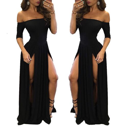 2025 New Women's Foreign Trade Amazon One-Shoulder Long Dress
