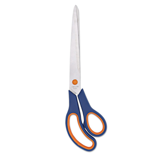 Manufacturer wholesale stainless steel fabric cutting household clothing tailor scissors multi-purpose 11-inch rubber and plastic scissors