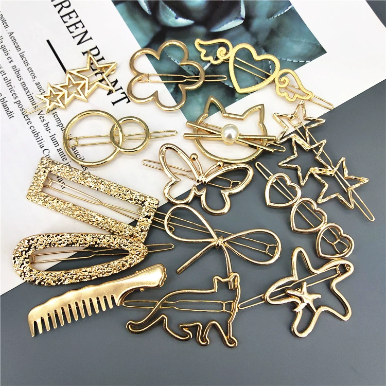 Металлическая зажим для волос, заколка- Crab pin с надписью, аксессуар для волос с бантом, корейский стиль, простой и элегантный дизайн