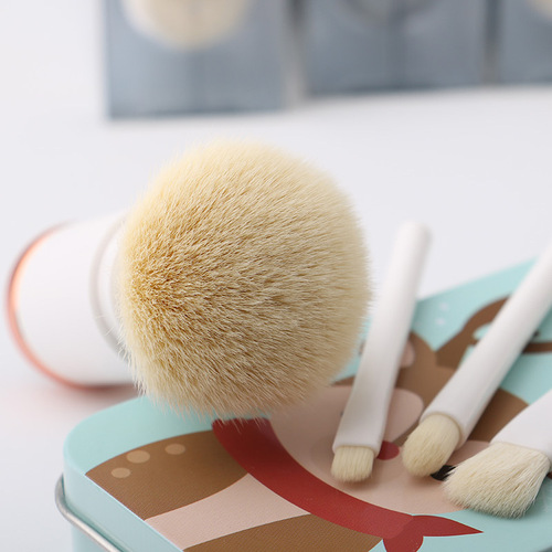 Yasna Portable Extendable Makeup Brush Blush Powder Cosmetics Four-in-One Brush Set Mini Beauty Tools 