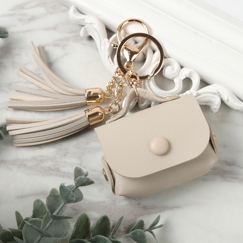 Bolso de cuero de la borla de las ventas directas de la fábrica para el caso del auricular de los airpods de Apple