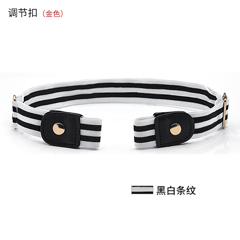 Nuevo SLIM-Fit elástico invisible cinturón perezoso hebilla-libre elástico jeans simple todo Partido de los hombres y las mujeres de la correa anti-alergia