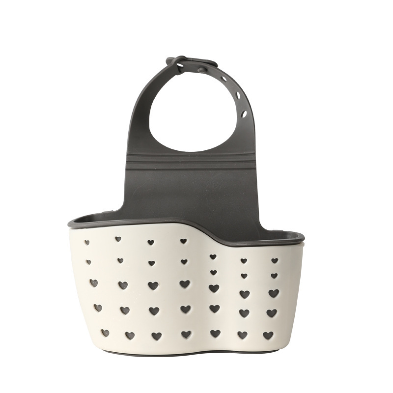 Multifuncional creativo fregadero de doble capa colgante bolsa de almacenamiento de cocina en rack de almacenamiento de esponja grifo cesta de almacenamiento de la piscina