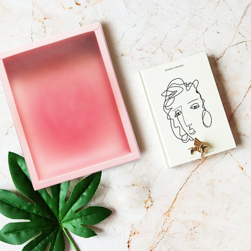 Pink Gift Box Gift Packaging Box Korean Version Valentine's Day Birthday Box Rectangle Transparent Strawberry Chocolate Gift Box