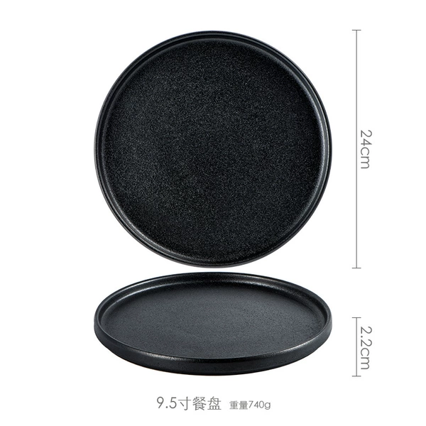 9.5 -inch dinner plate (black charm)