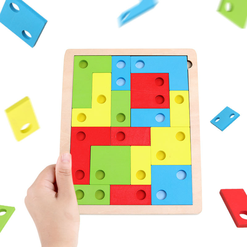 Tetris bloques de construcción rompecabezas niños desarrollo de la inteligencia del bebé 2-3-4-6 años niños y niñas Juguetes