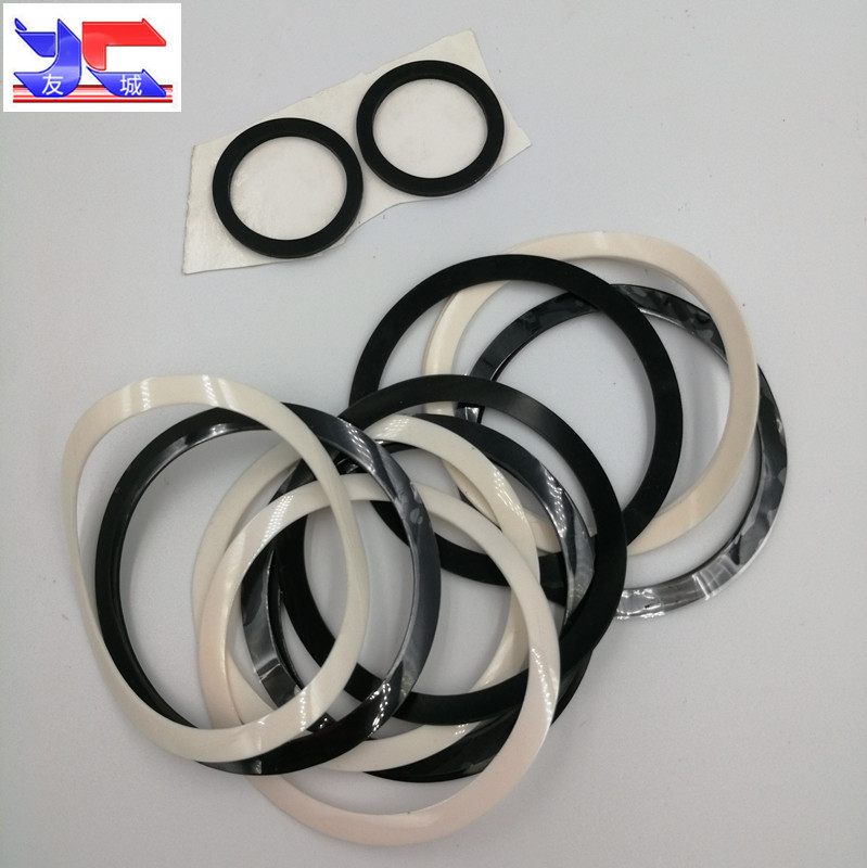 手机支架透明硅胶脚垫网格黑色垫片防滑自粘硅胶垫圆形乳白色防水