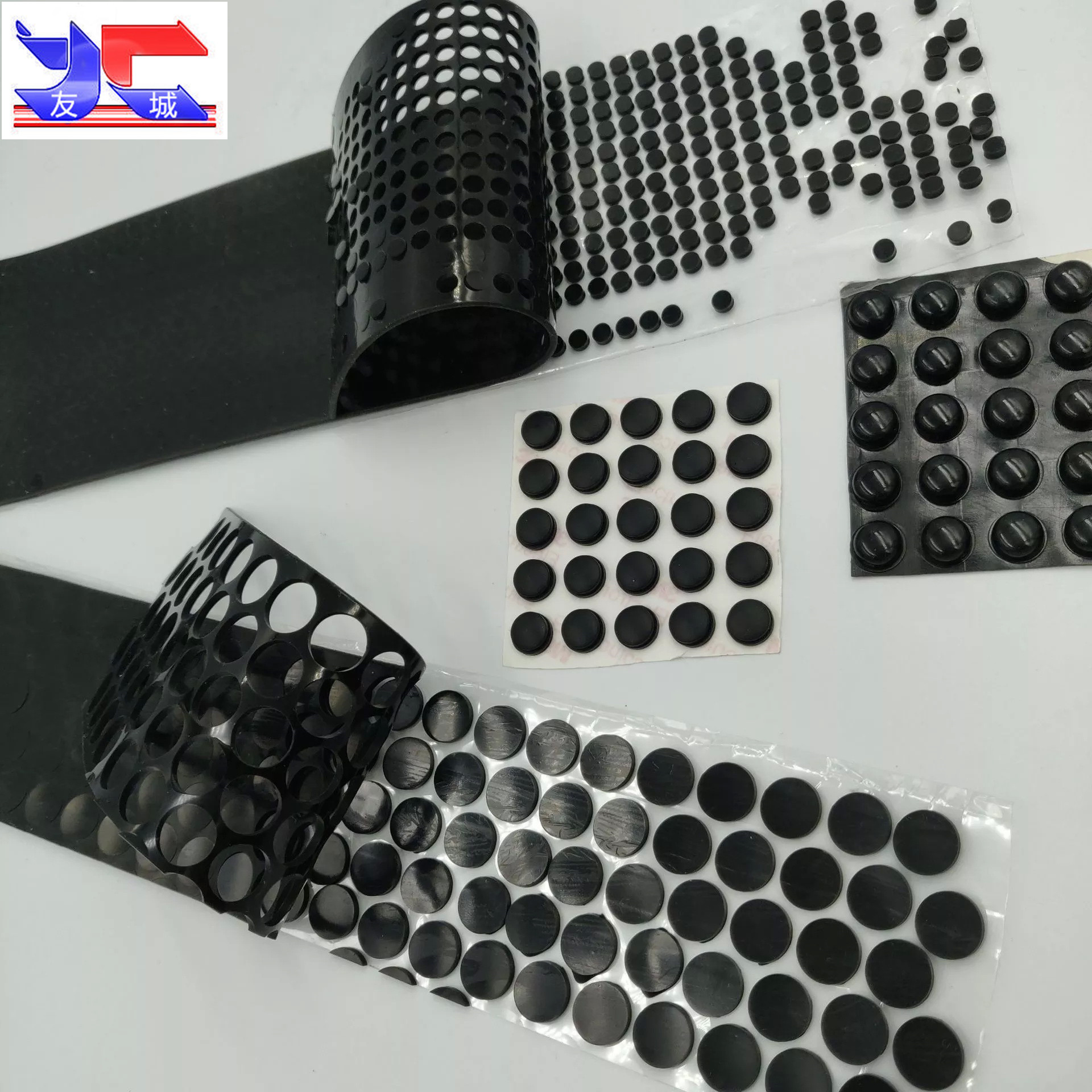 背胶黑色磨砂硅胶垫 硅胶防滑垫 自粘圆形硅胶脚垫 耐高温垫片