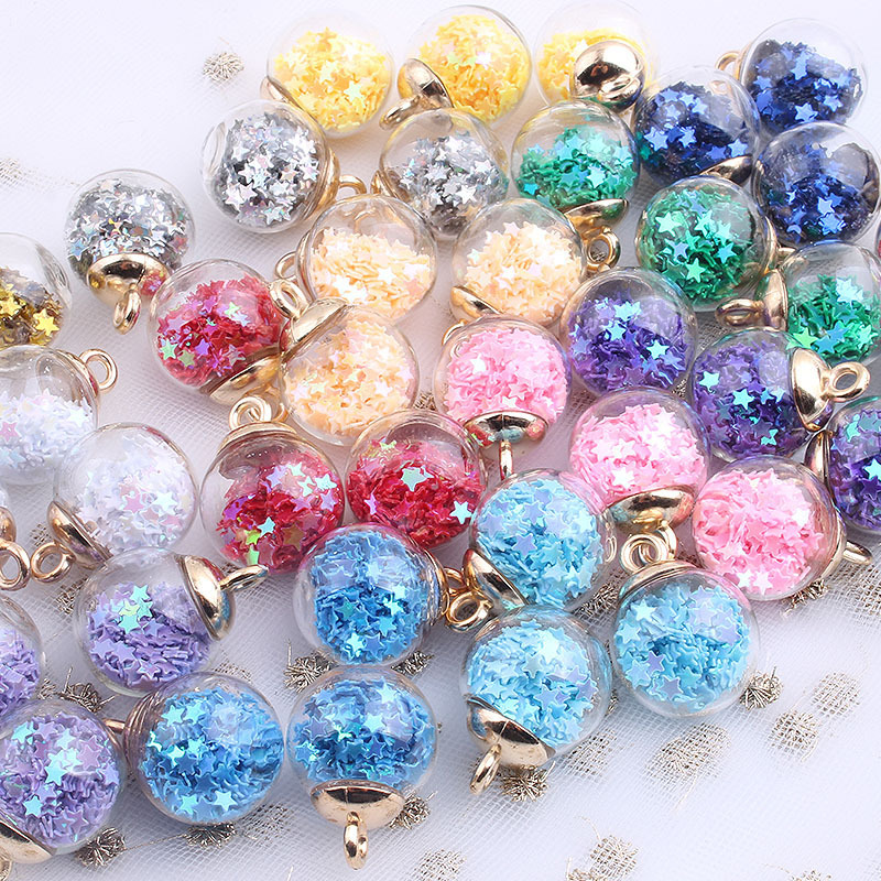 Colorful Star Sequin Crystal Glass Ball DIY Handmade Earrings Earrings Earrings Material Package Colorful Star Sequin Crystal Glass Ball DIY Handmade Earrings Earrings Earrings Material Package