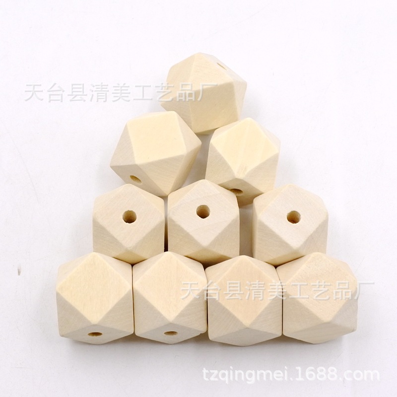 Tronco Decoración de madera Cuentas de madera octogonales Decoración de madera Cuentas de esquina Educación temprana Juguetes prácticos
