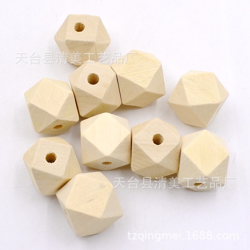 Tronco Decoración de madera Cuentas de madera octogonales Decoración de madera Cuentas de esquina Educación temprana Juguetes prácticos
