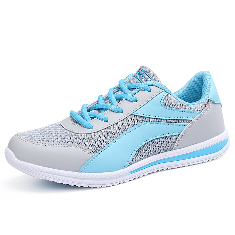 Löparskor för damer Läderskor Tennisskor Sneakers Mesh Arch Support Stötdämpning Skor som är lätta att rengöra_voghion.com