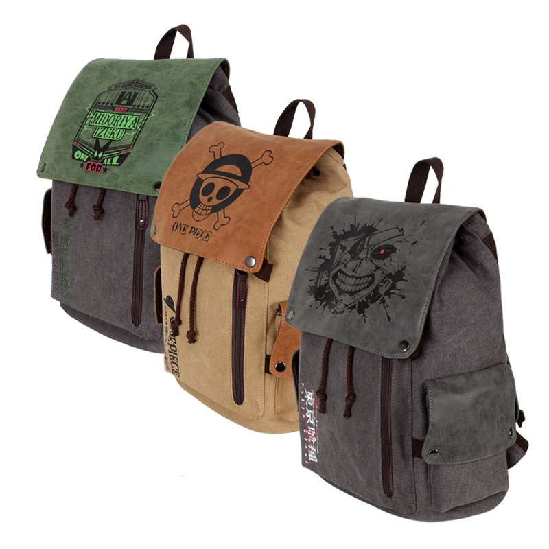 Кулон рюкзак Anime Backback Tokyo Fairy Tail One Piece Green Valley Canvas Bag