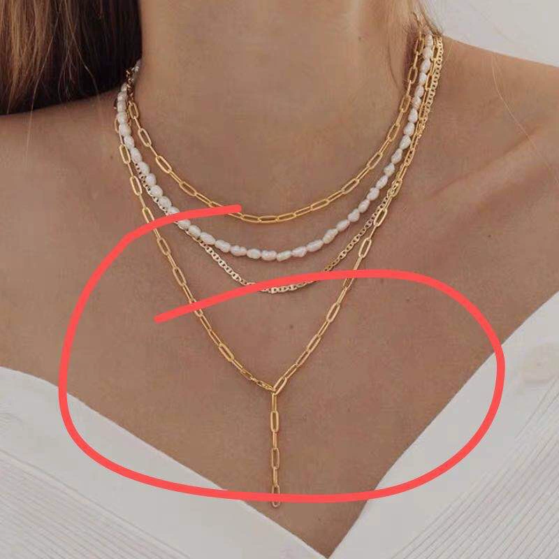 Rectangular universal pendant, necklace, European style, simple and elegant design