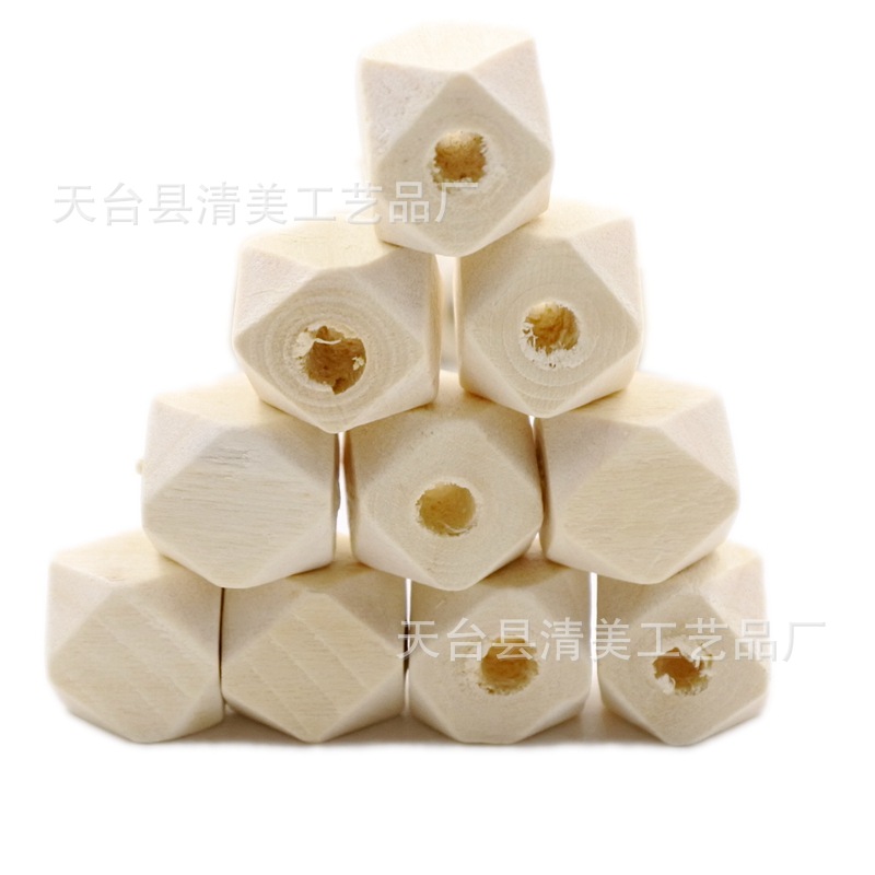 Tronco Decoración de madera Cuentas de madera octogonales Decoración de madera Cuentas de esquina Educación temprana Juguetes prácticos