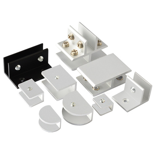 Aluminum alloy glass clip bracket glass clip clip shelf clip fixed clip semi-circular glass holder hardware accessories