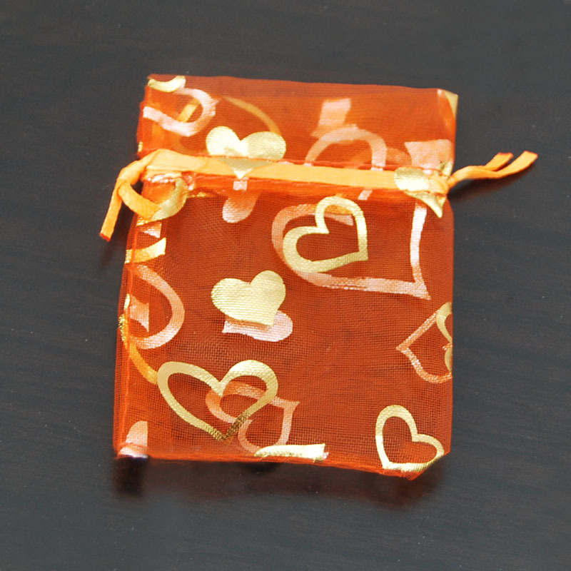 厂家批发素色烫金袋欧根网纱袋香包袋子糖果喜糖香囊袋空香包7*9