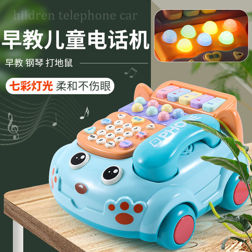 Children's toys simulation telephone landline baby educational music early education 0-1-3 years old boys and girls 8 months old