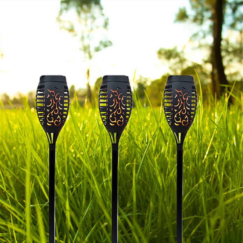 Solar rechargeable 12led flame light 33LED lawn in-ground outdoor…