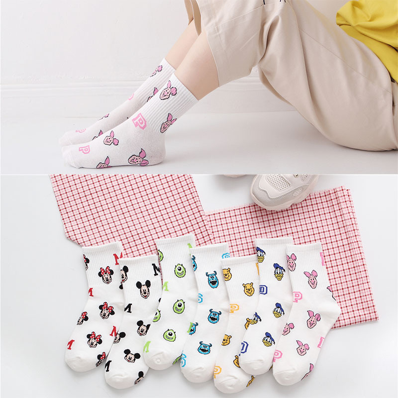 20 Spring and Autumn New Japanese Cartoon Creative Women Socks Dongdaemun Popular Tide Socks Mickey Mouse Mickey Socks Wholesale