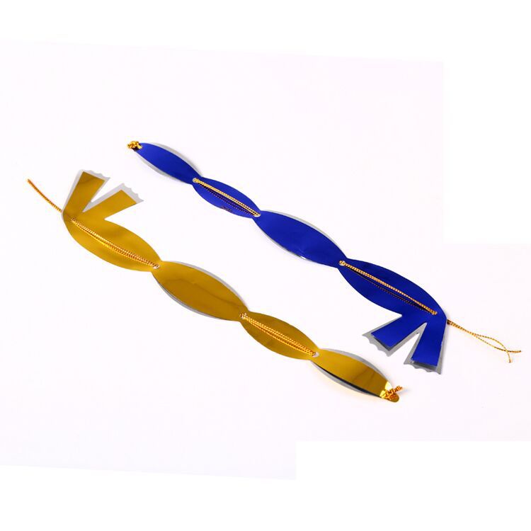 Navidad cinta decorativa oro y plata color fábrica al por mayor Película de aluminio para mascotas cuerda hecha a mano tirar flor regalo embalaje cinta