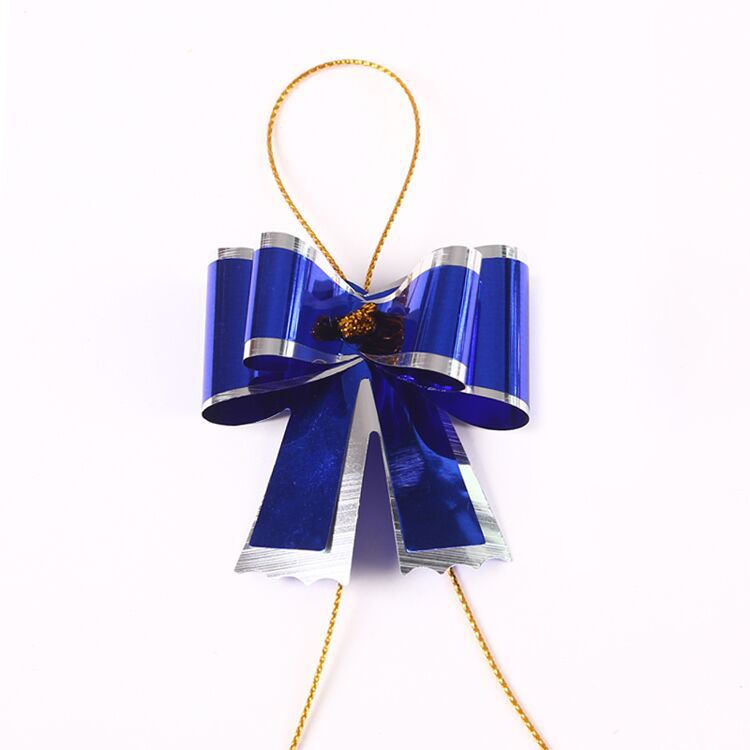 Navidad cinta decorativa oro y plata color fábrica al por mayor Película de aluminio para mascotas cuerda hecha a mano tirar flor regalo embalaje cinta
