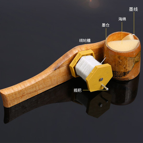 Woodworking hand tools ink fountain with thread hand-cranked wooden all-bamboo all-plastic ink fountain half-bamboo ink fountain spring