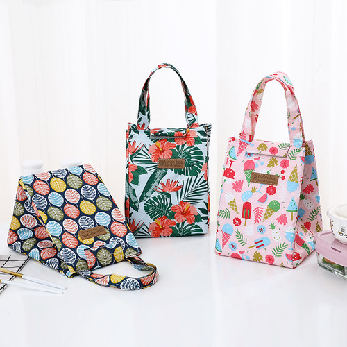 Korean style small fresh thermal insulation lunch bag outdoor portable aluminum film thickened waterproof insulation bag picnic ice bag insulation bag