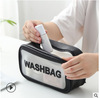 Handheld cosmetic bag, capacious Japanese organizer bag, linen bag, internet celebrity