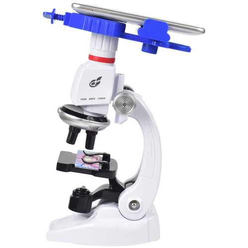 Simulated student experimental equipment high-definition high-power biological microscope children's scientific educational toys with mobile phone holder