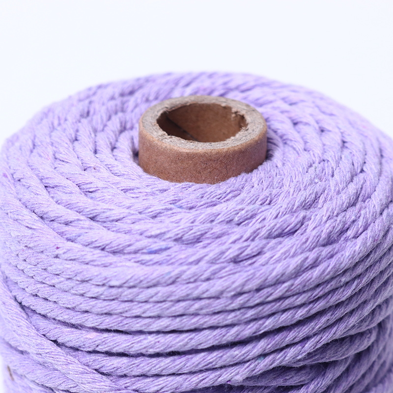 3mm colorido hilo de algodón cuerda de algodón vinculante cuerda de encuadernación hilo de algodón cuerda trenzada hecha a mano DIY cuerda decorativa tapiz cuerda trenzada