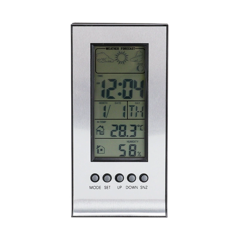 Трансграничный экспорт многофункциональный электронный гигрометр домашний Творческий Крытый календарь будильник термометр прямые продажи с фабрики