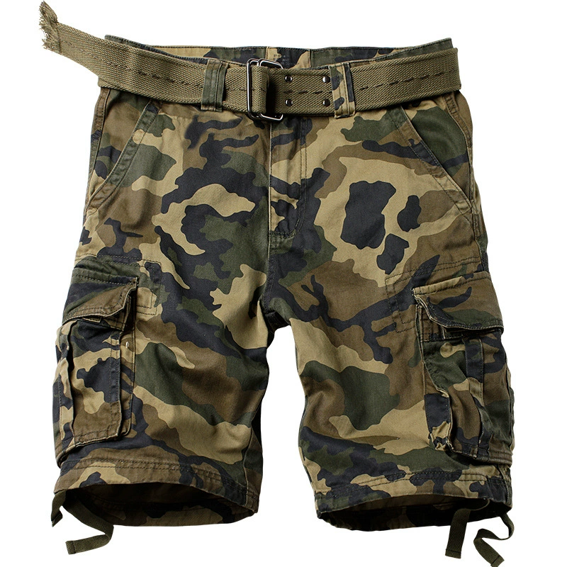 Хлопковые камуфляжные шорты AKARMY