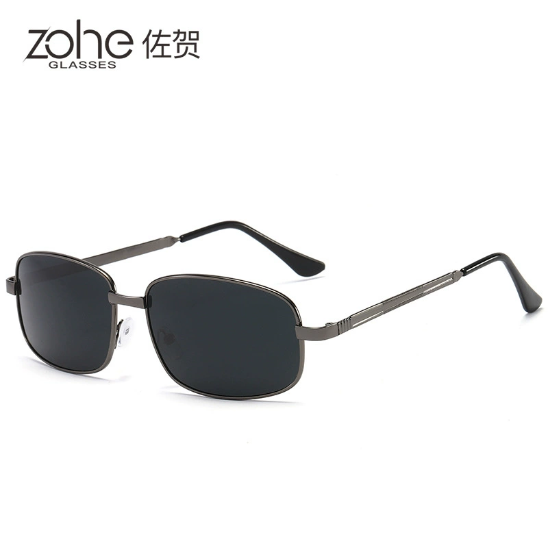 Sunglasses, retro metal square frame, polarized lens options, lightweight