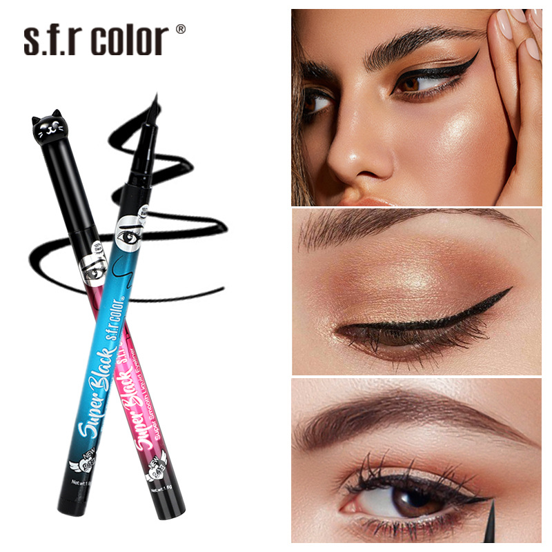 Long-lasting waterproof non-smudging eyeliner quick-drying eyeliner pointed fine pen head water smooth non-leaking ink eyeliner