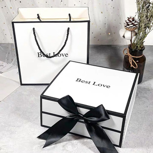 [Gift box + gift bag] gift box ins Wind lipstick gift box empty box Net Red Girl heart birthday gift box