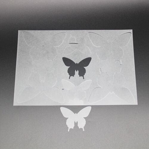 Shrinks three-dimensional cut-free heat shrinkable sheet pre-sliced ​​butterfly brooch combination pendant handmade DIY cutting pieces
