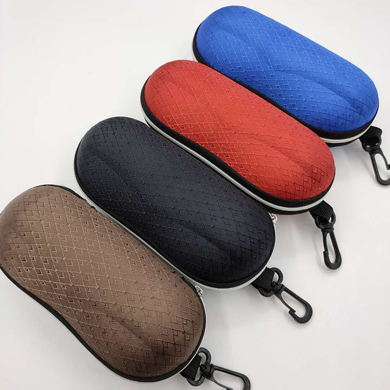 Caja de gafas de gran capacidad a cuadros de color gafas de sol para hombres y mujeres gafas de sol con cremallera gancho